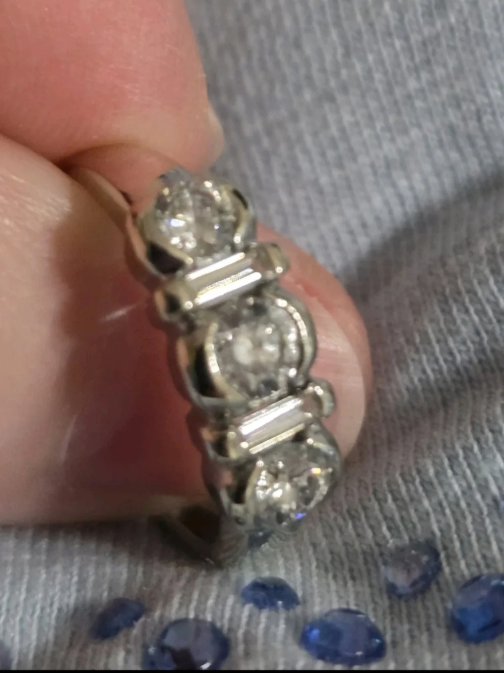 Gorgeous 14k Estate Designer White Gold Vintage Diamond Ring Size 6